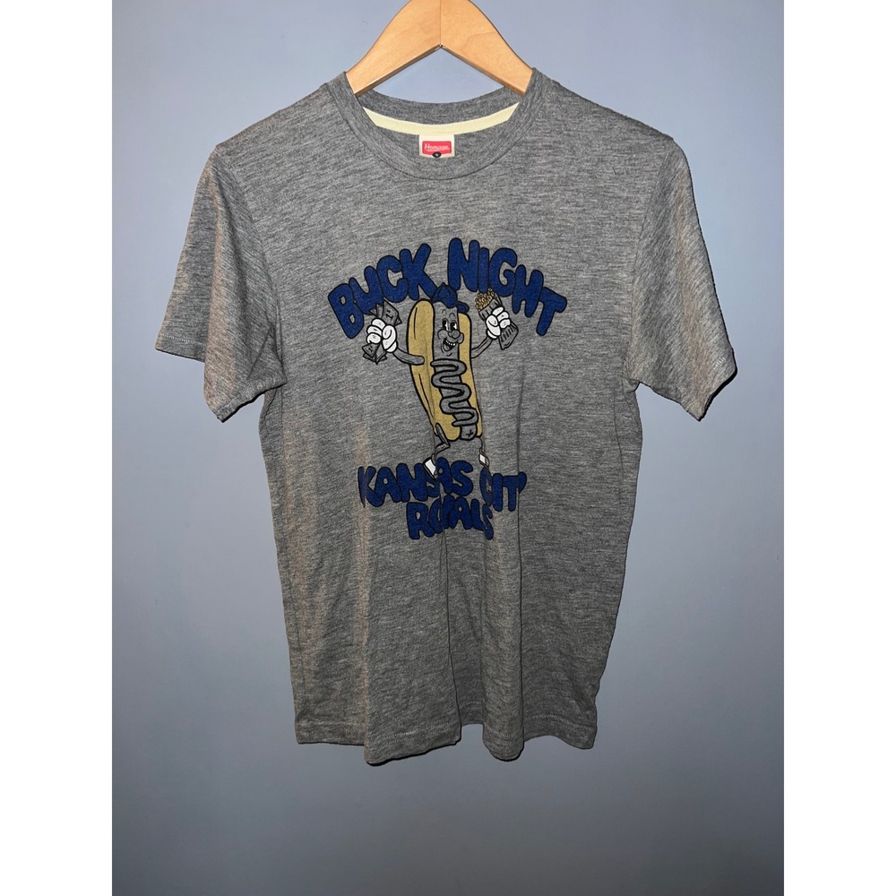 Homage Kansas City Royals Buck Night Hot Dog Graphic Tee Gray Small